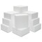 12 Pack Foam Blocks for Crafts, Polystyrene Brick Rectangles for Floral Arrangements, Art Supplies, Holiday Decor (4 x 4 x 2 In, White)